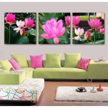 3 Panel Wall Art Oil Painting Lotus Painting Home Decoration Canvas Prints Pictures for Living Room Framed Art Mc-262